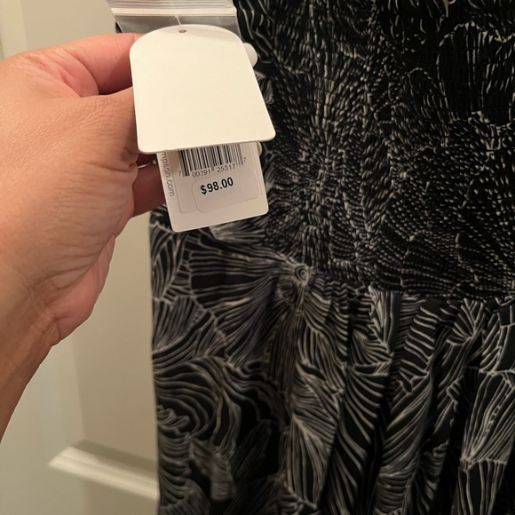 RETAIL $98 Jessica Simpson black and white strapless dress - Picture 6 of 7